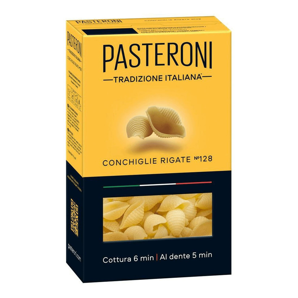 Макаронные изделия Pasteroni Conchiglie Rigate № 128 400 г (2 шт) #1
