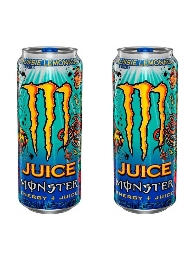 Напиток энергетический Monster Aussie Lemonade Монстр Лимонад 500мл х 2шт  #1