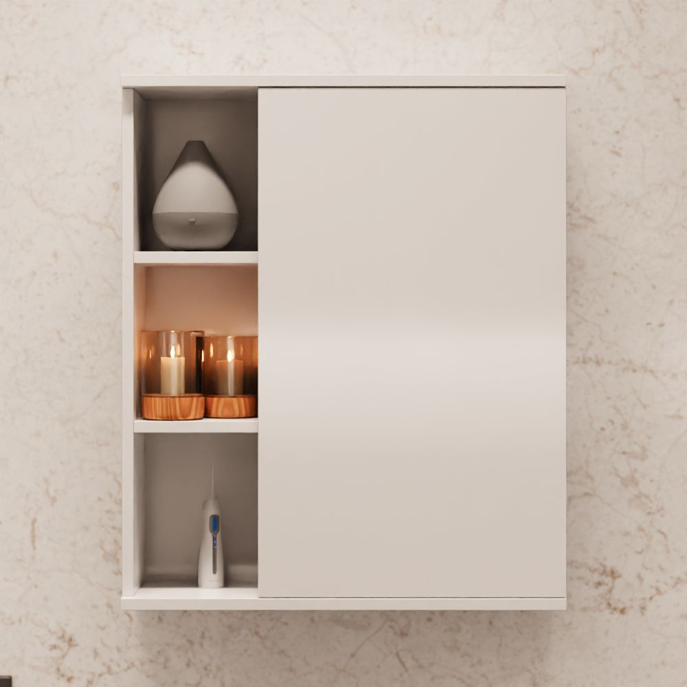Шкаф универсальный в ванную комнату, Белый 60х72х16,5 см, Vivoline  #1