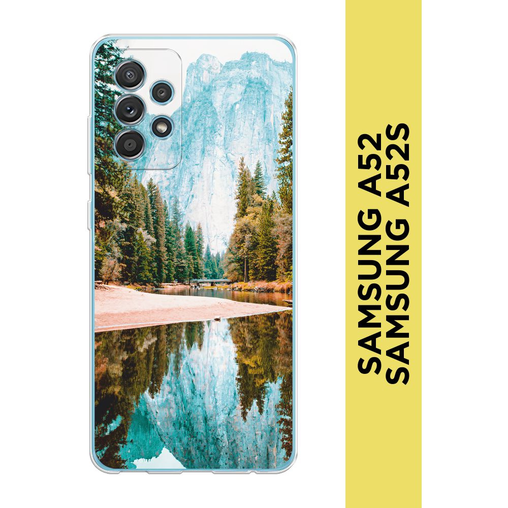 Силиконовый чехол на Samsung Galaxy A52/A52s / Самсунг А52/A52s "Горы 11"  #1