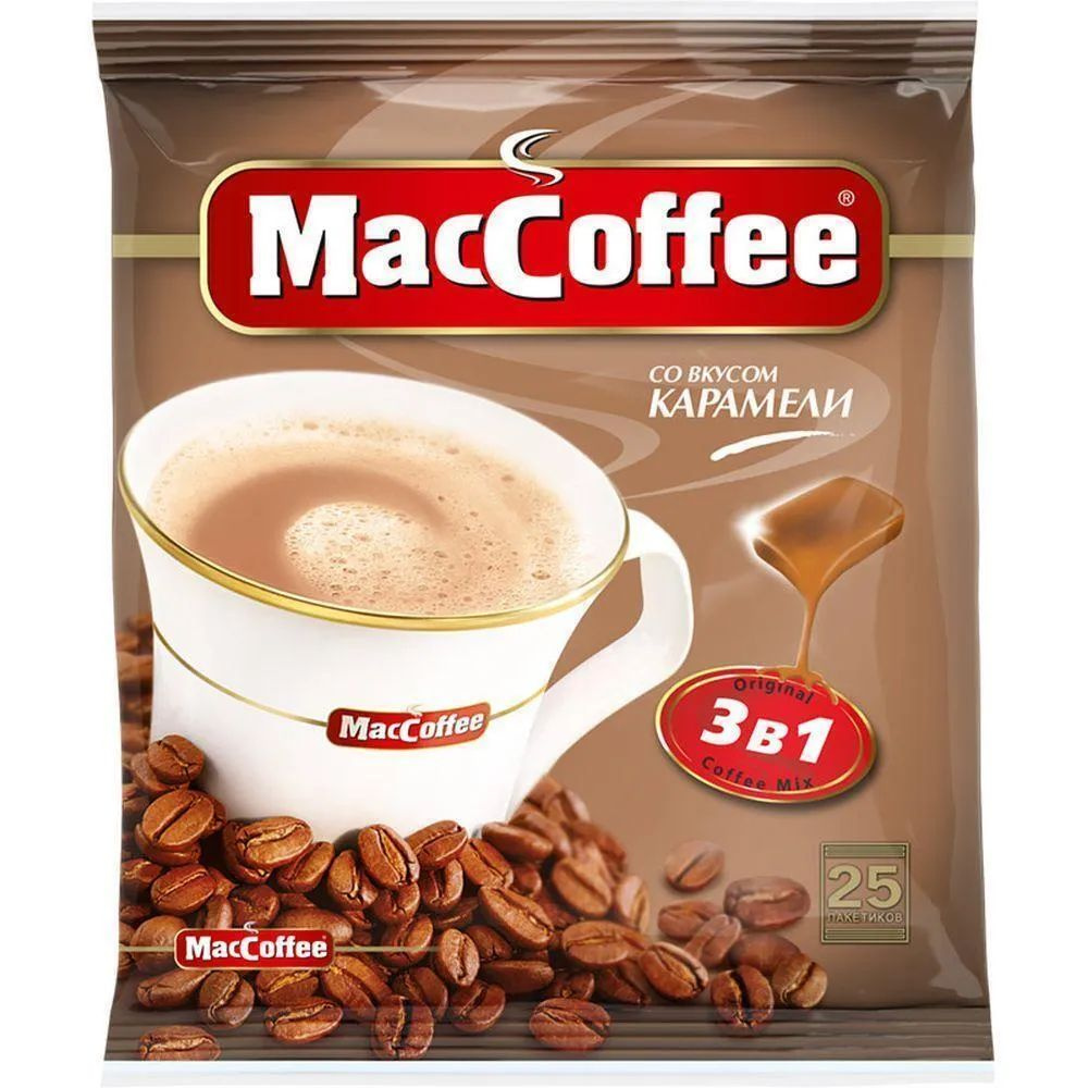 Кофейный напиток MacCoffee, 3 в 1, карамель, 25шт #1