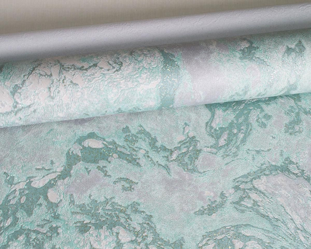 Обои бумажные Зеленые под венецианскую штукатурку с глянцем с блестками без подгона плотные серые скрывают #1