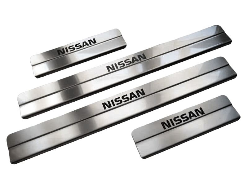 Накладки на пороги хром Nissan Qashqai / Ниссан Кашкай с 2013 г. (ступень; краска)  #1