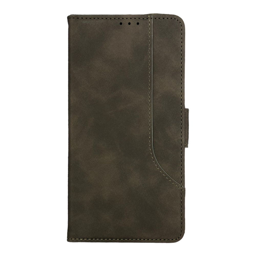 Чехол для Xiaomi Redmi A3 коричневый, книжка с карманом для карты  #1