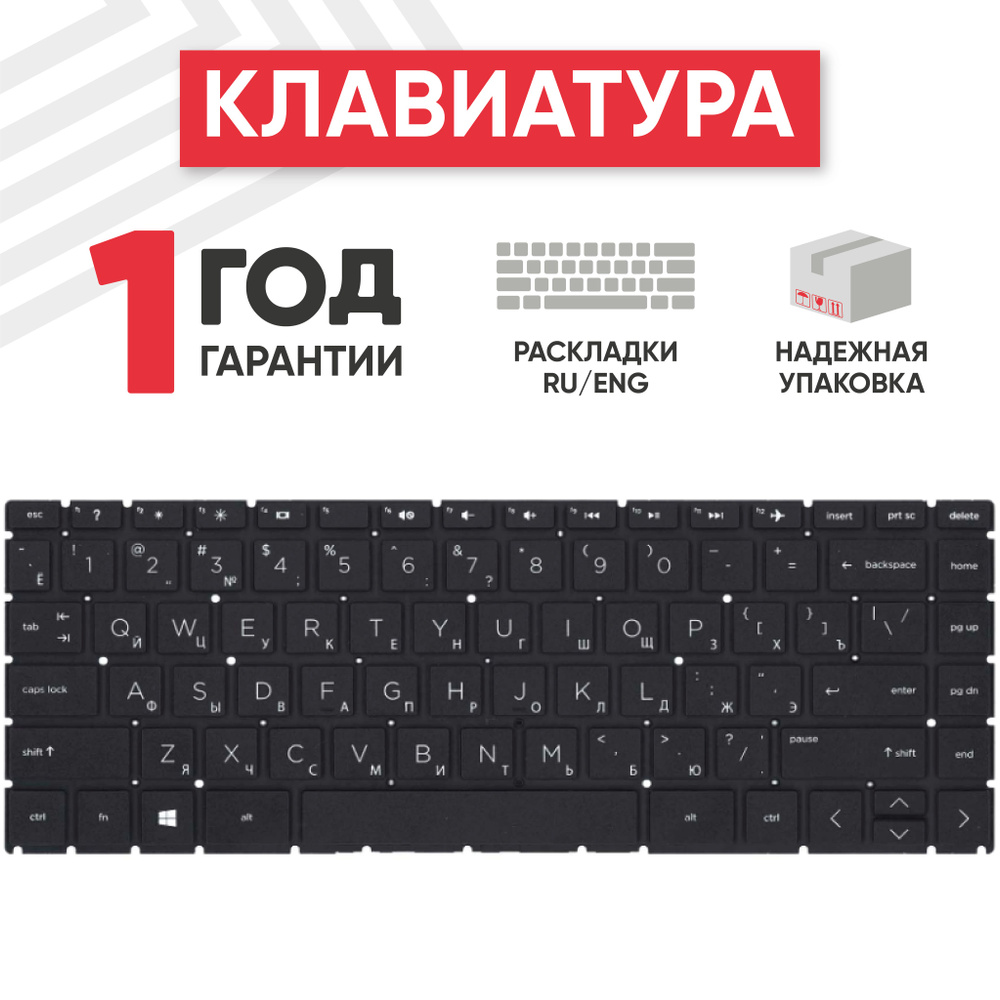 Клавиатура (keyboard) Batme для ноутбука Pavilion x360 14-cd0000 / 14-CE / 14Q-CS / 14S-DQ, черная  #1