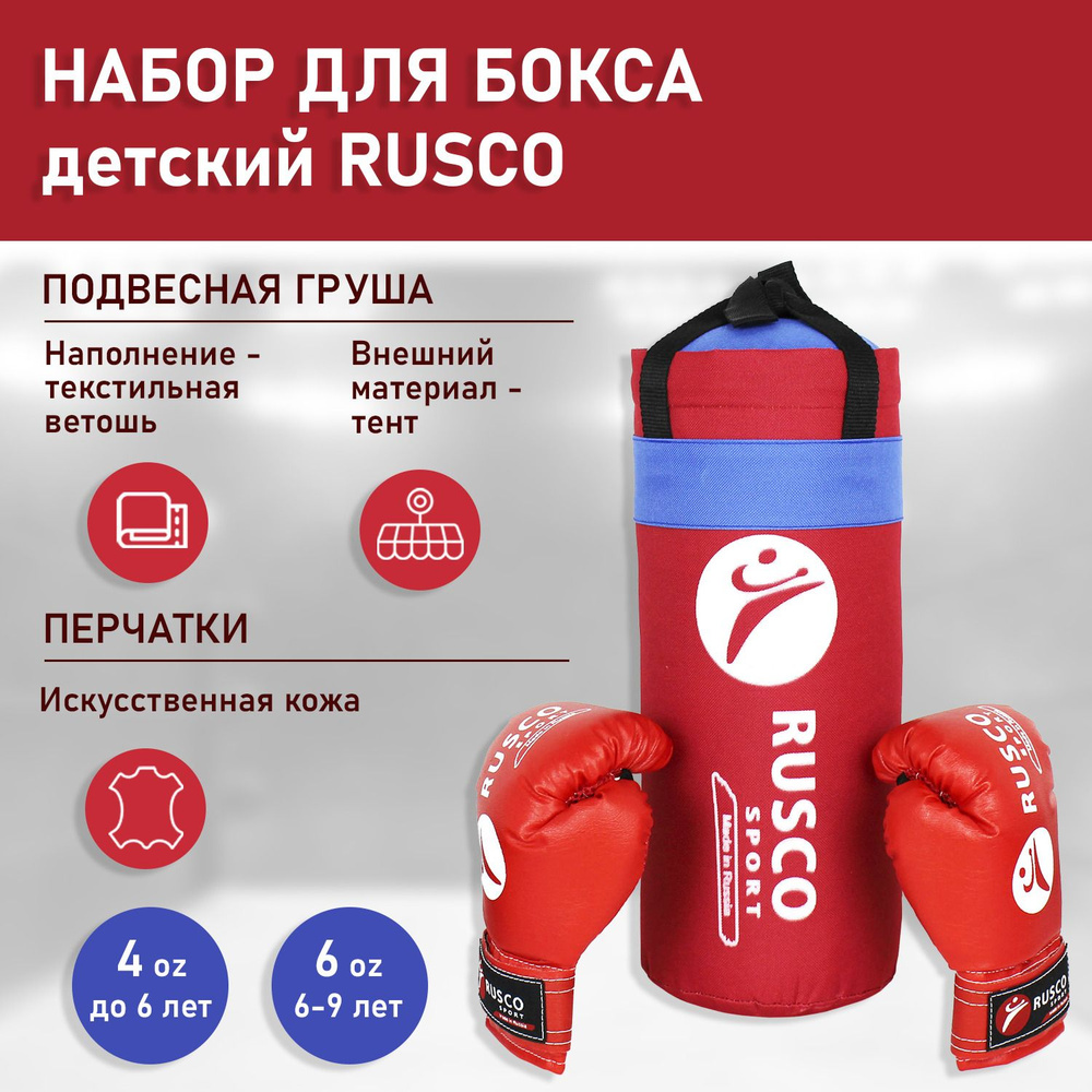 Боксерские перчатки Rusco Sport Для начинающих ., 4 - купить по низким  ценам в интернет-магазине OZON (287725210)