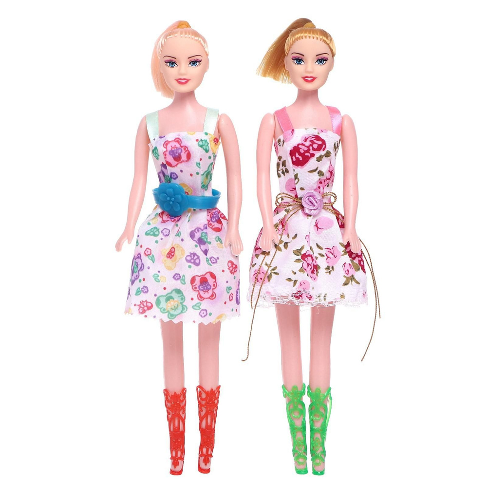 Набор кукол моделей "Сестренки" в платье #1