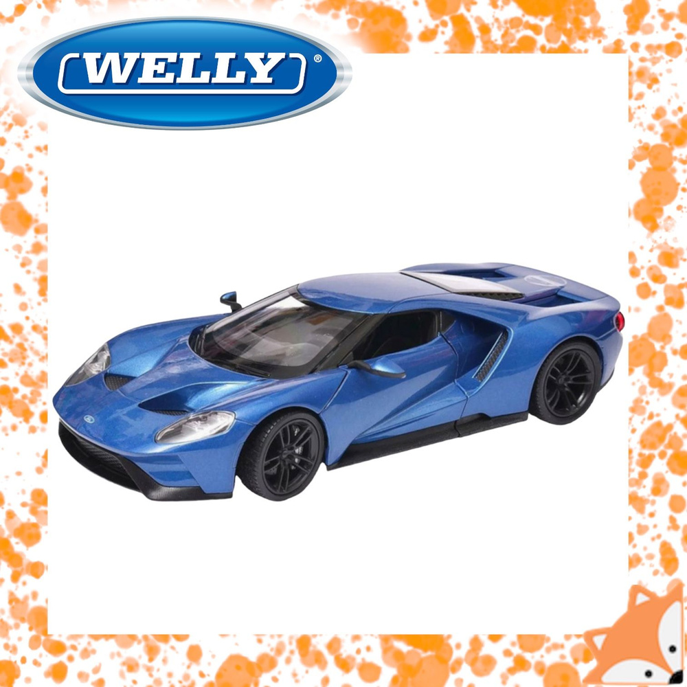 Машинка Welly 43748 Велли Модель машины 1:38 Ford GT Синий #1