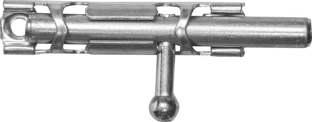 Шпингалет накладной стальной 65 мм, цвет белый цинк, ЗТ-19305 37730-65  #1