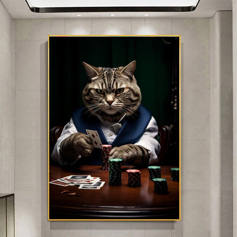 Pechat vip Картина "Интерьерная на холсте Брутальный кот", 70 х 50 см  #1