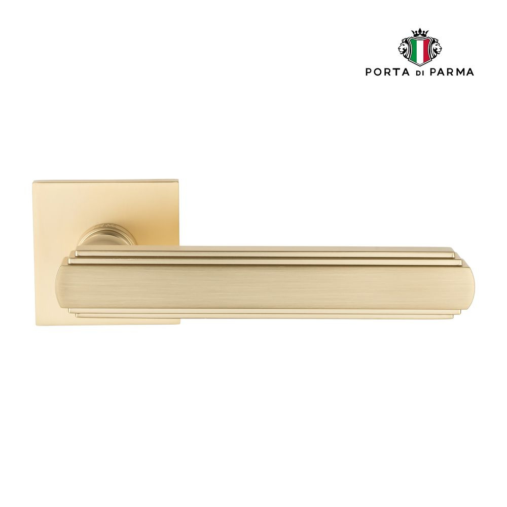 Дверная ручка на розетке PORTA DI PARMA GLAMOUR Матовое золото #1