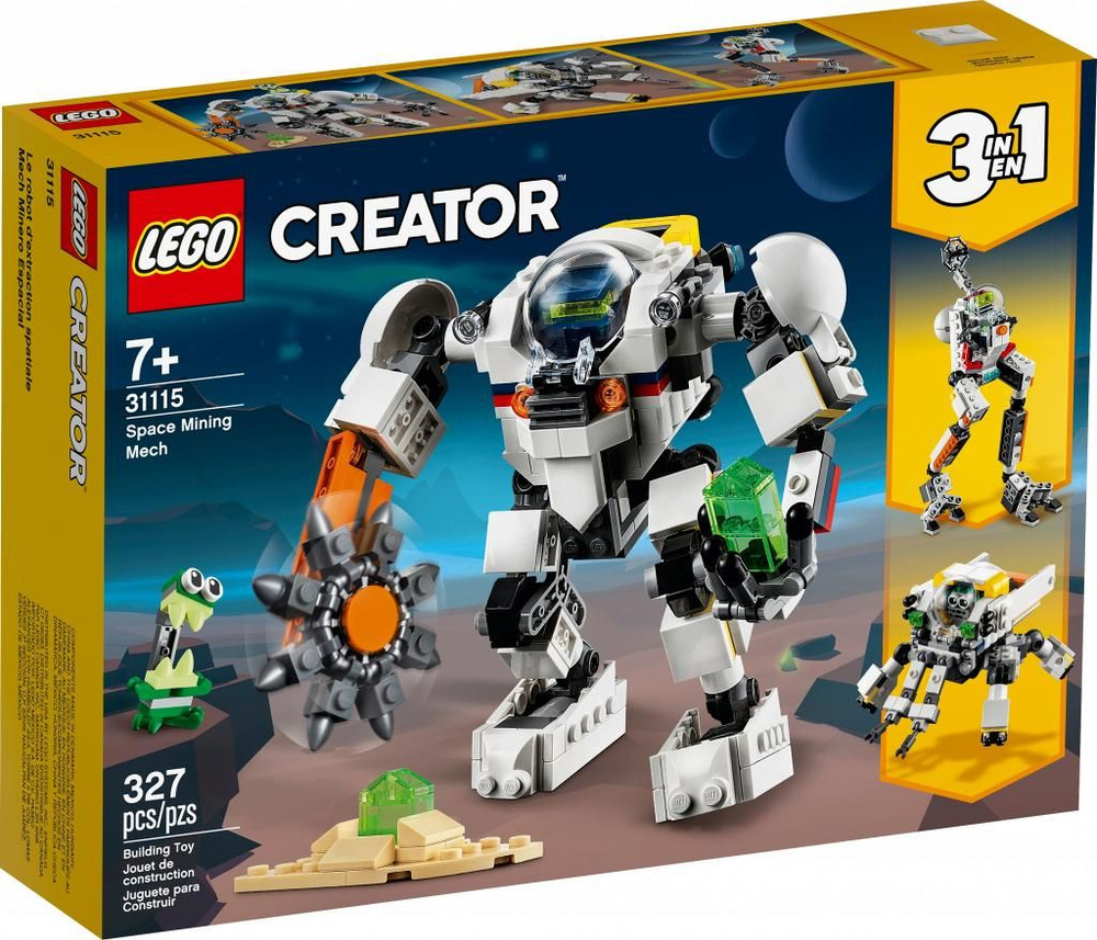 Конструктор LEGO Creator 31115 Космический робот для горных работ, 327 дет.  - купить с доставкой по выгодным ценам в интернет-магазине OZON (1306103716)