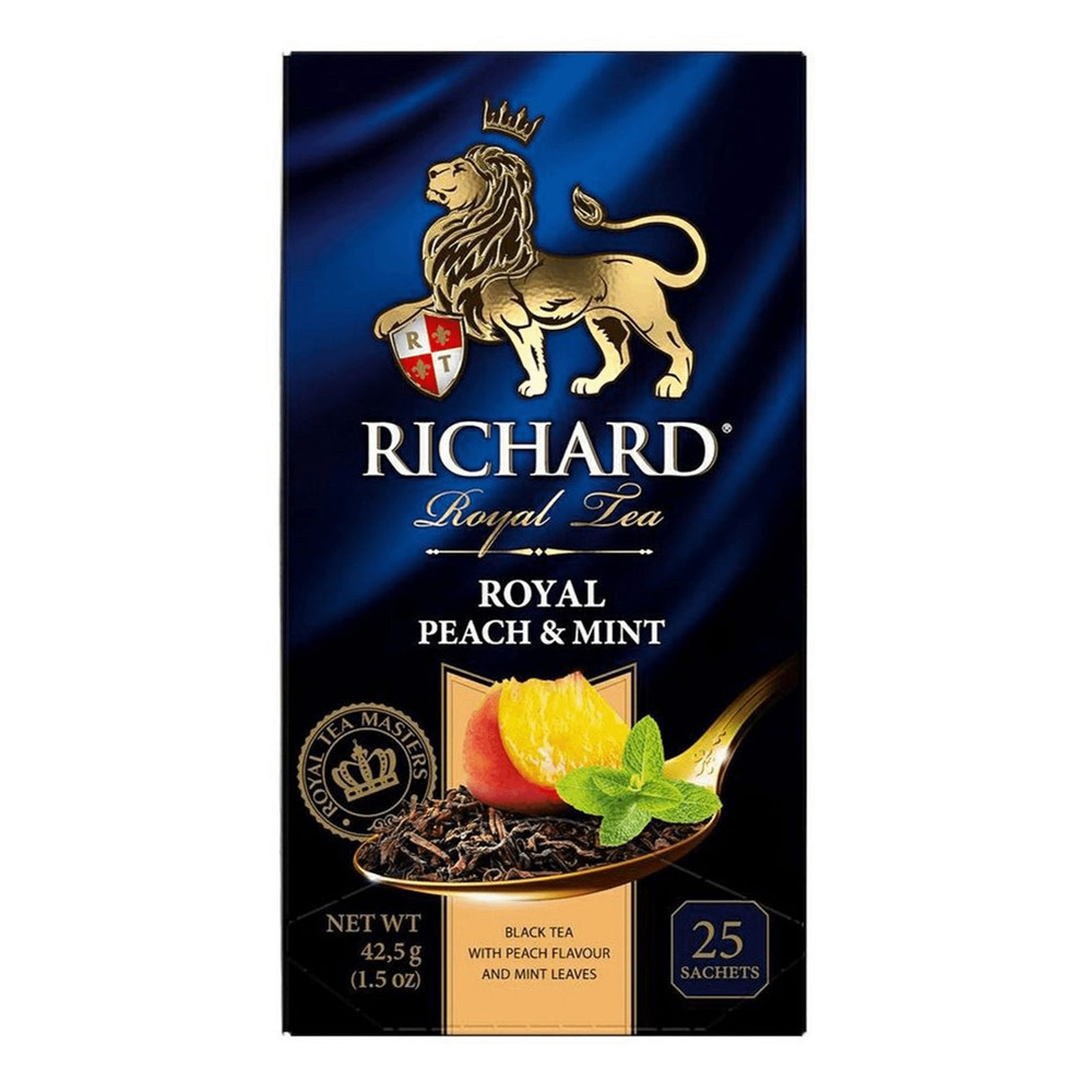 Чай черный Richard Royal Peach & Mint ароматизированный 25 пак 42,5 гр*2 шт  #1