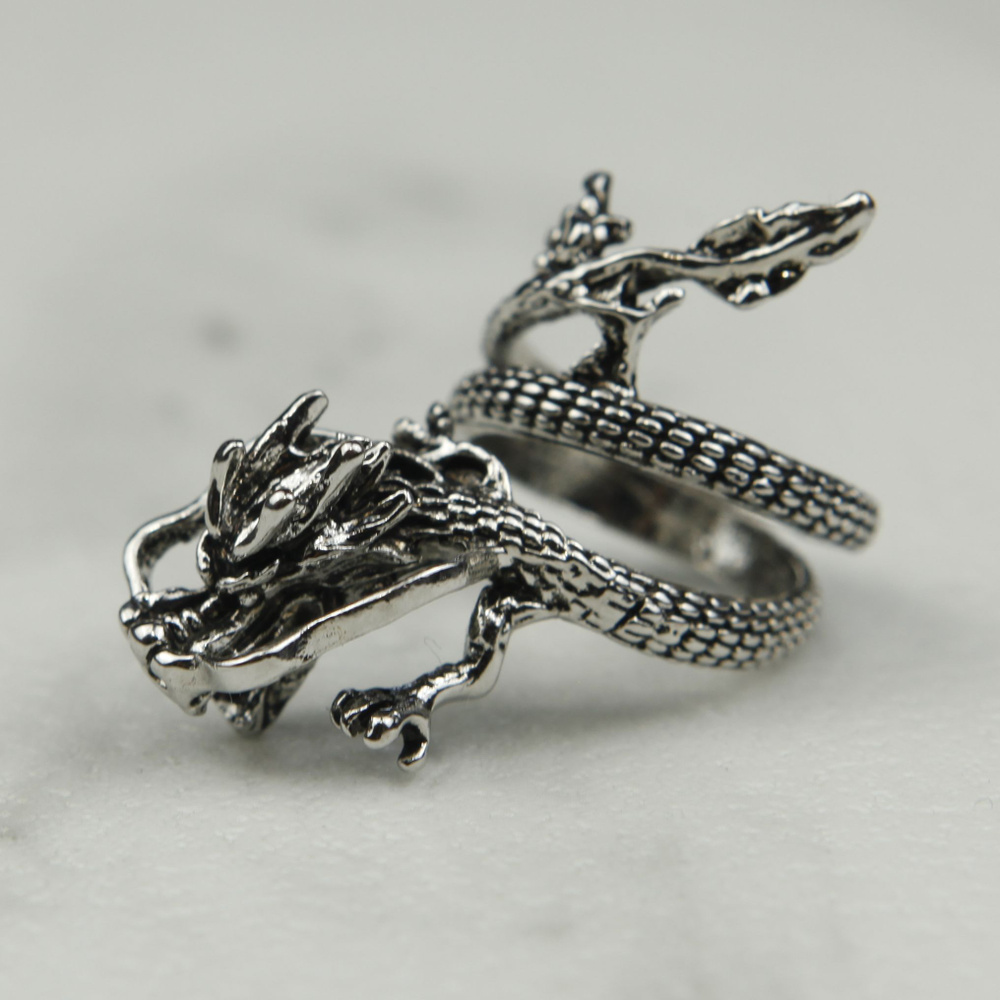Кольцо Дракона в обхват / скандинавское кольцо / кольцо подарок / кольцо викинга / кольцо огнедышащий #1