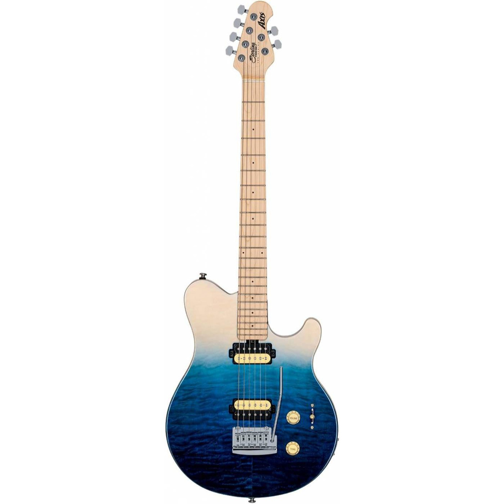 STERLING ST-AX3QM-SPB-M1 - электрогитара Axis in Quilted Maple Spectrum Blue #1