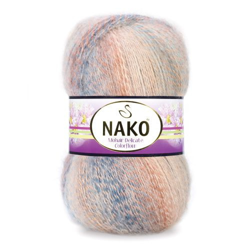 Mohair Delicate Colorflow (Nako) (75717 / св.джинс-персик / упаковка (5 мот))  #1