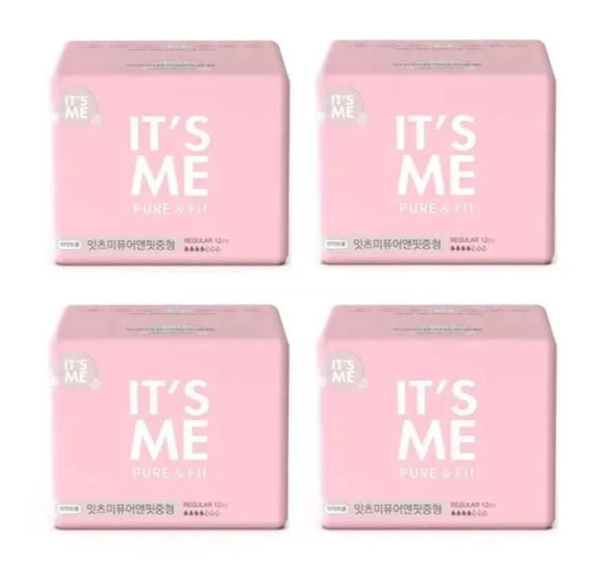 It's Me Pure & Fit Pads Regular прокладки женские гигиенические с крылышками "4 капли - 25см." (4 упаковки #1