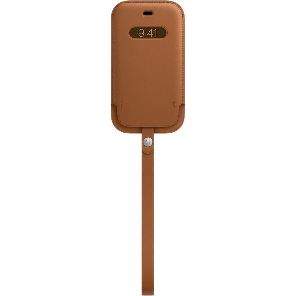 Чехол-конверт Apple iPhone 12 mini Leather Sleeve MagSafe Saddle Brown (Золотисто-коричневый) MHMP3ZM/A #1
