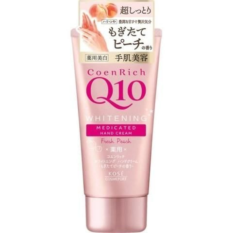 KOSE Крем для рук Coen Rich Q10 Fresh Peach с коэнзимом Q10, увлажняющий, отбеливающий, 80г  #1