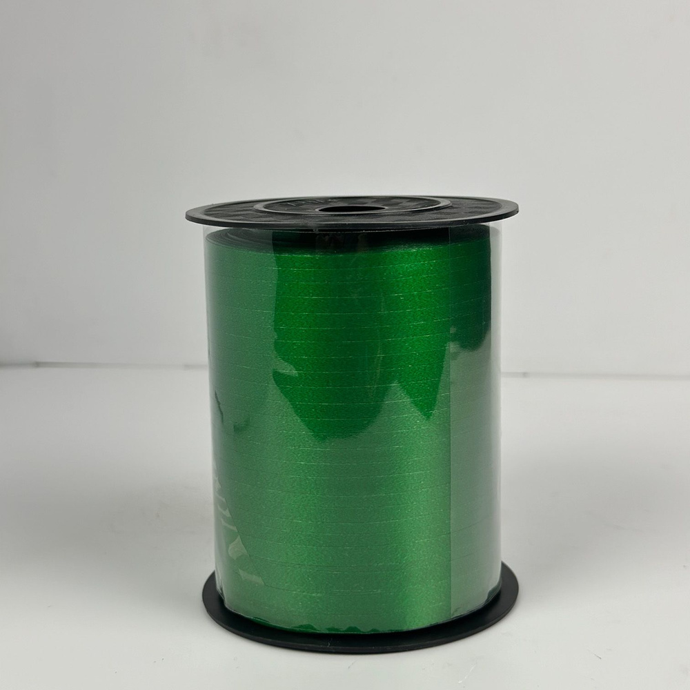 Лента подарочная в катушке (0,5х500) темно-зеленая #1