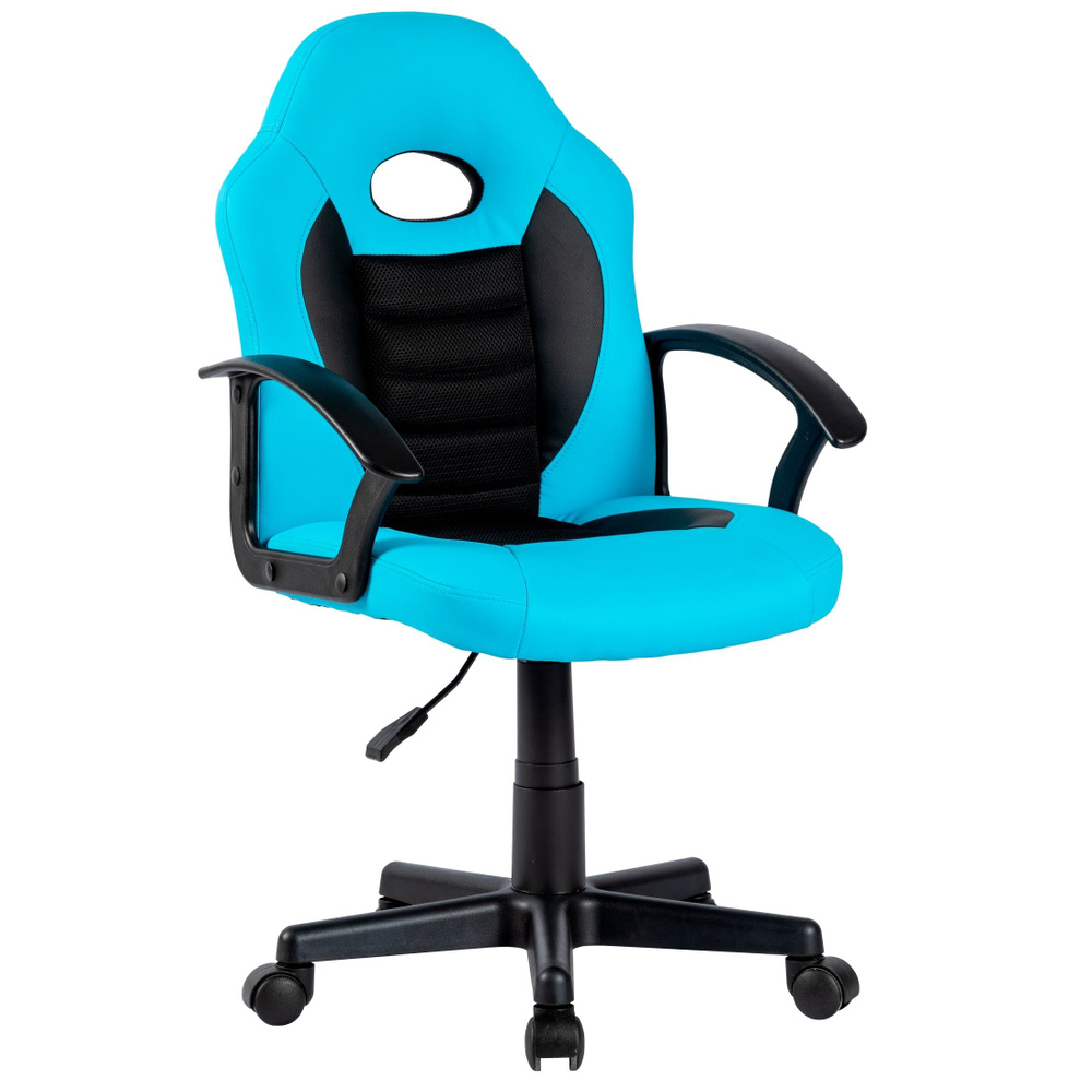 Детское компьютерное кресло CHAIRMAN CH111, экокожа, голубой/черный  #1