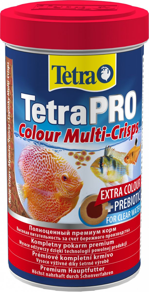 TetraPRO Colour Multi-Crisps корм для всех видов декоративных рыб, чипсы 250мл  #1