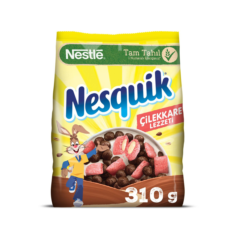 Сухой завтрак Nestle Nesquik Клубничные хлопья 310 гр #1