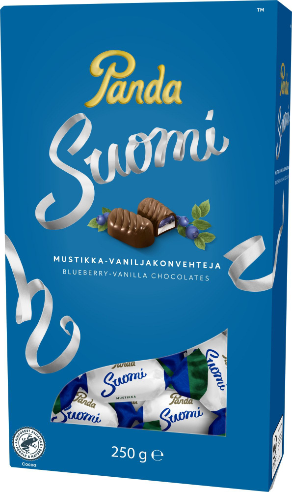Молочные шоколадные конфеты с черникой и молочным трюфелем Panda Suomi 250 гр  #1