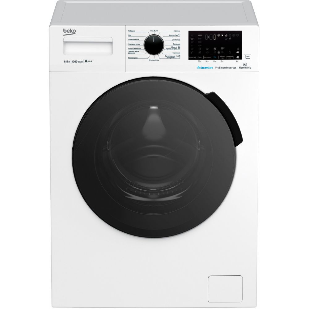 Стиральная машина средняя Beko WSPE6H616W, с фронтальной загрузкой, 6.5кг, 1200об/мин  #1