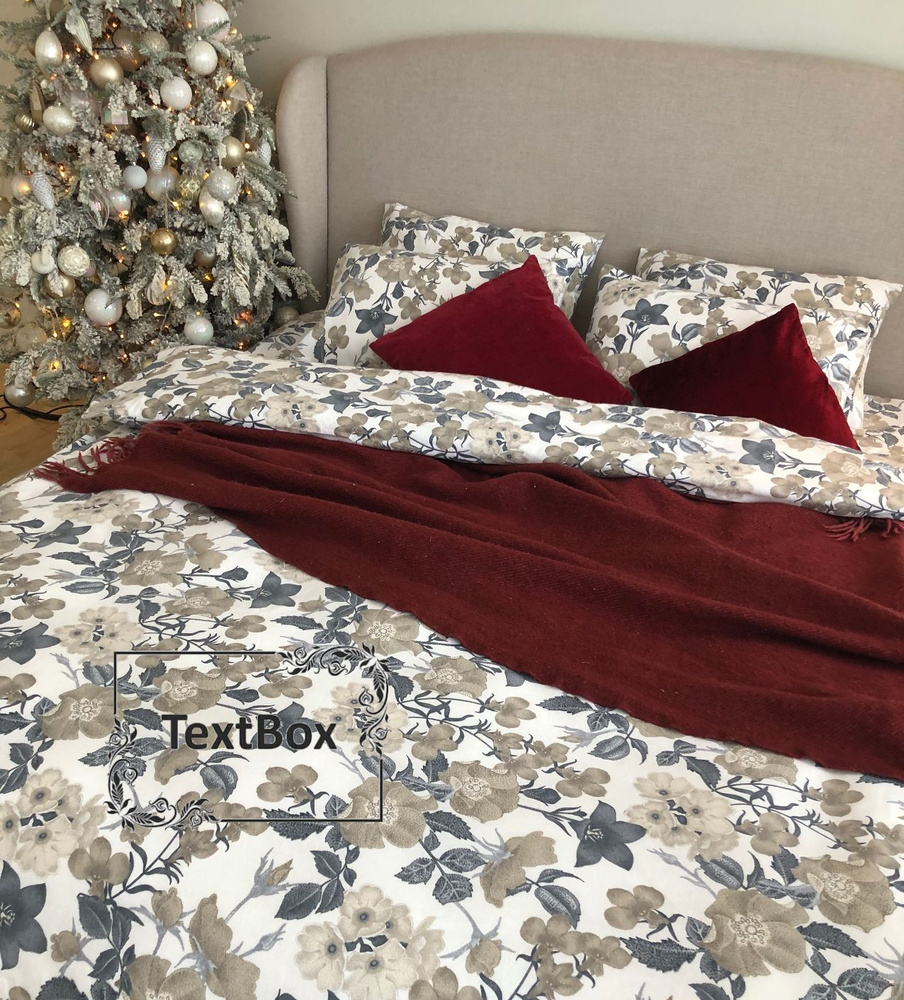 TextBox Комплект постельного белья, Фланель, Евро, наволочки 50x70  #1
