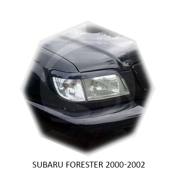 Реснички на фары SUBARU FORESTER 2000-2002 - под покраску в сером грунте 2 шт.  #1