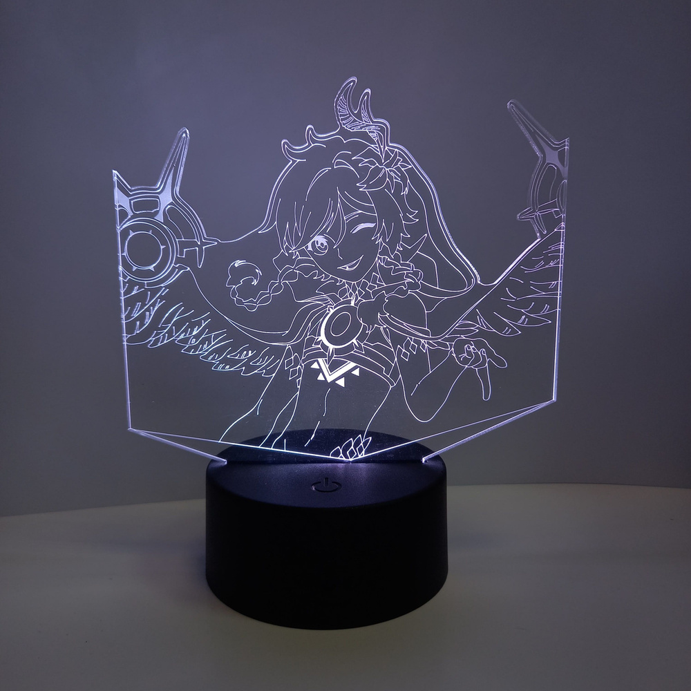 3D светильник-ночник, лампа по игре: Genshin Impact, Геншин Импакт, Венти  #1