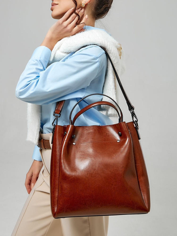 Сумка женская кожаная тоут натуральная кожа Mivan - купить с доставкой ...