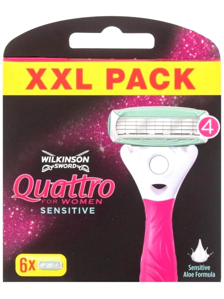 Wilkinson Sword Quattro Сменные женские кассеты для бритья, 6 шт. #1