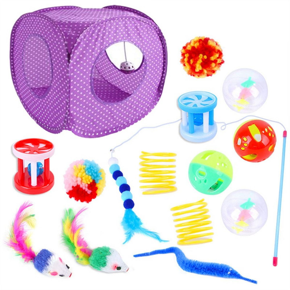 Cat-Toys 15PC Toys Set Интерактивные игрушки для кошек для домашних кошек B  #1