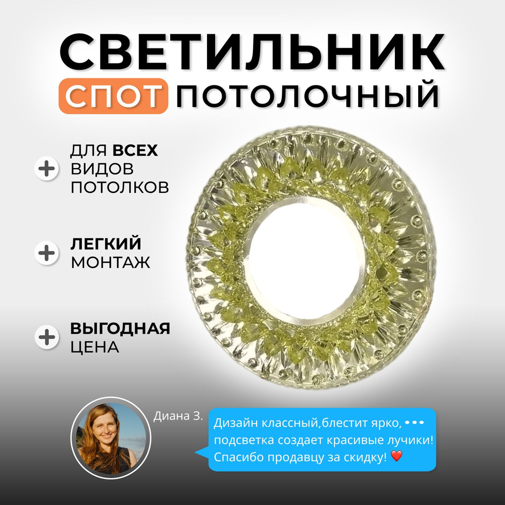 Светильник потолочный встраиваемый со светодиодной подсветкой FERON CD942,точечный с драйвером,спот потолочный,для #1