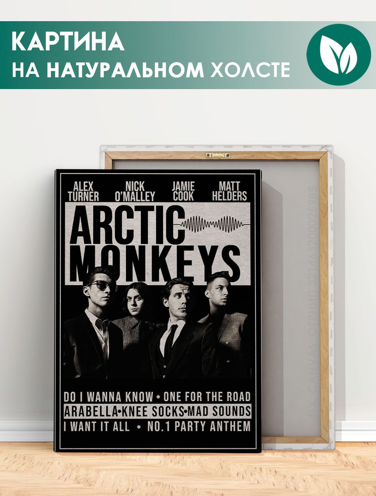 Картина на холсте для интерьера - Arctic Monkeys AM (1) 30х40 см #1