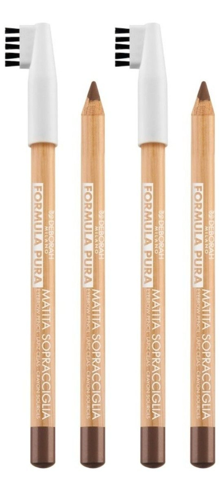 Deborah Milano Карандаш для бровей Formula Pura Eyebrow Pencil, тон 01 Средний, 1,2г, 2 шт  #1