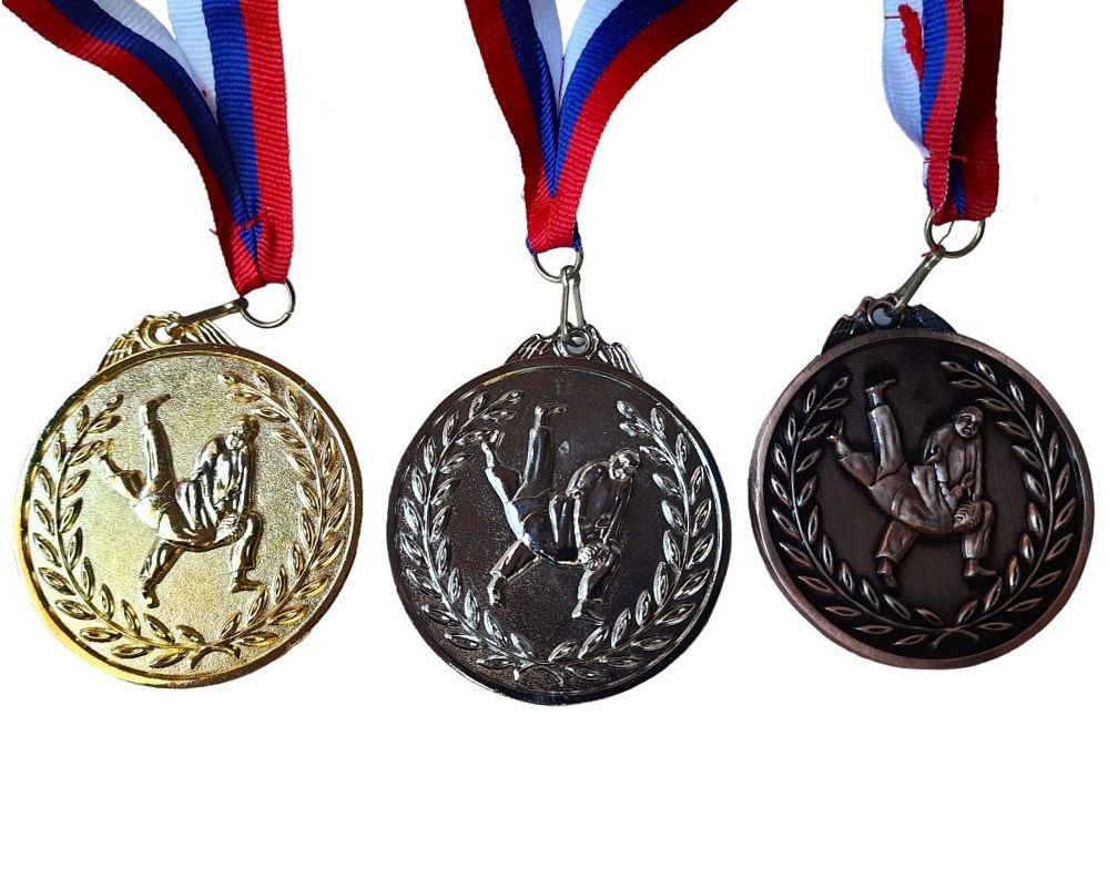 Медаль "Единоборства" 1, 2, 3 место - d-6,5 см / цинк #1