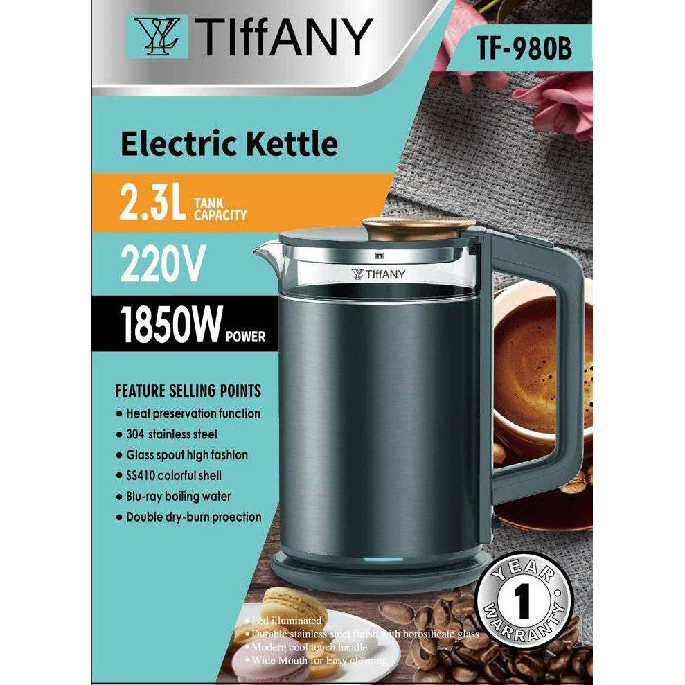 TIFFANY Электрический чайник YL-980, черный #1