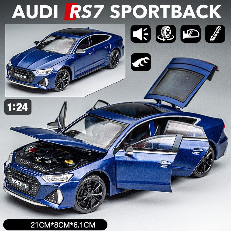 Машинка металлическая инерционная Audi RS7 1:24 #1
