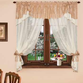 Ламбрекен на окно в кухню — изысканные детали интерьера, добавляющие элегантности и уюта в помещение Ламбрекен на окно в кухню