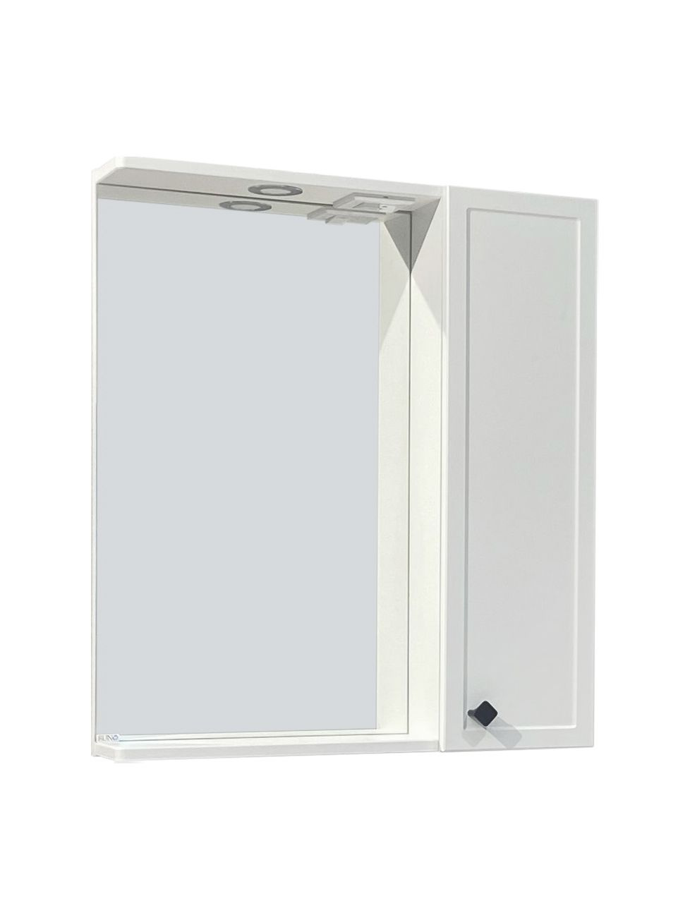 Зеркало шкаф для ванной / Runo / Римини 65 / белый / правый