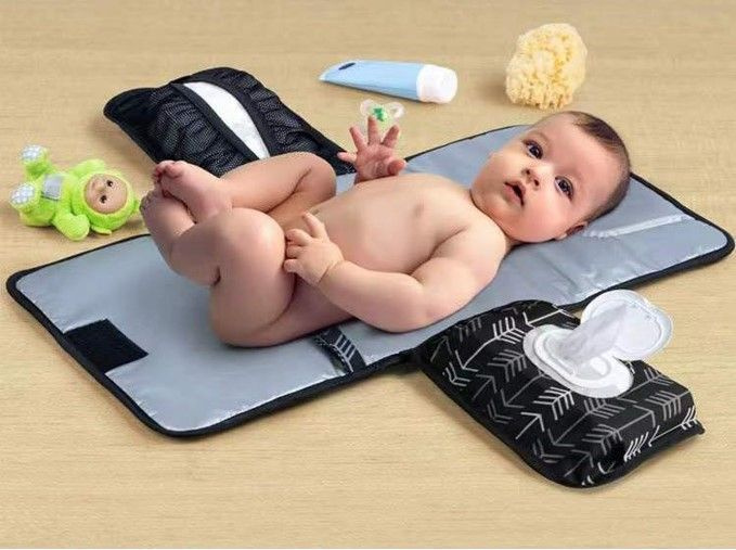 Водонепроницаемый коврик для смены подгузников для младенцев черный
