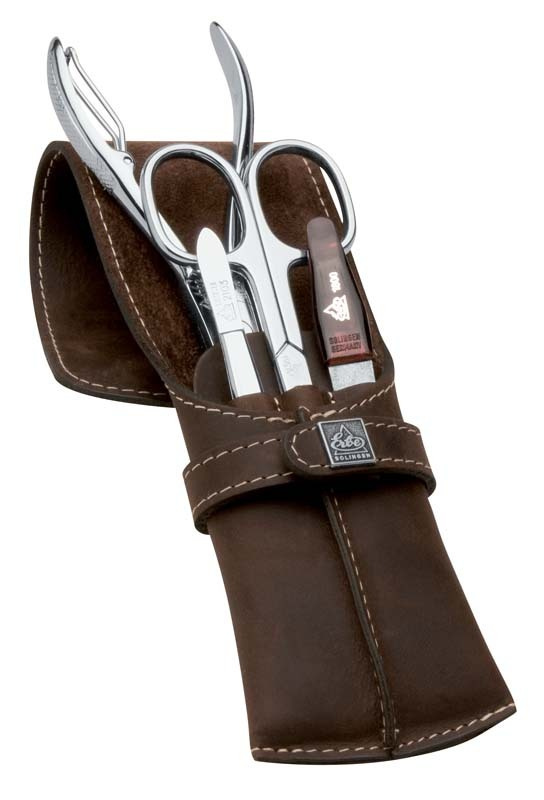 Маникюрный набор Erbe 9719ER (ножницы для ногтей + кусачки для ногтей + пинцет наклонный + пилка металлическая) #1