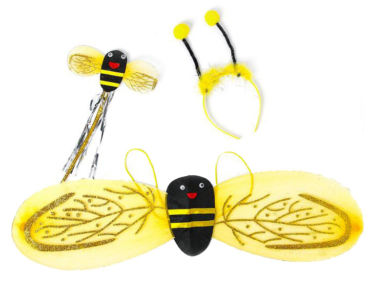 Карнавальный набор Пчелка с крыльями, 3 предмета: ободок, крылья, жезл  #1