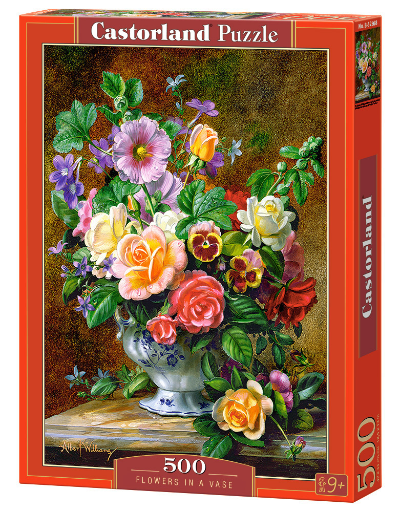 Пазлы для взрослых и детей, 500 элементов, деталей Castorland Цветы в вазе  #1