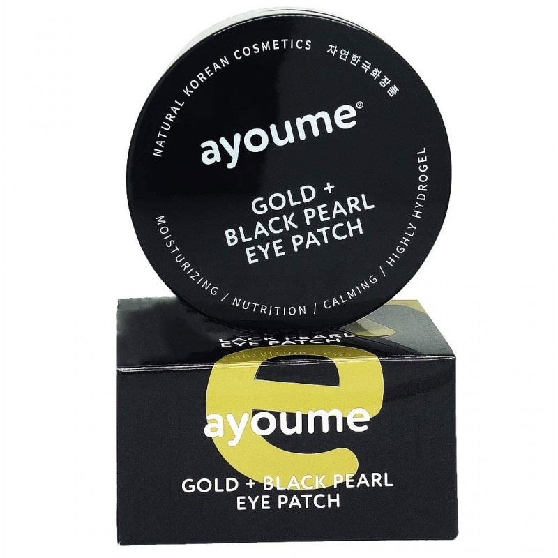 Ayoume Патчи для кожи вокруг глаз от темных кругов с золотом и черным жемчугом Gold + Black Pearl Eye #1