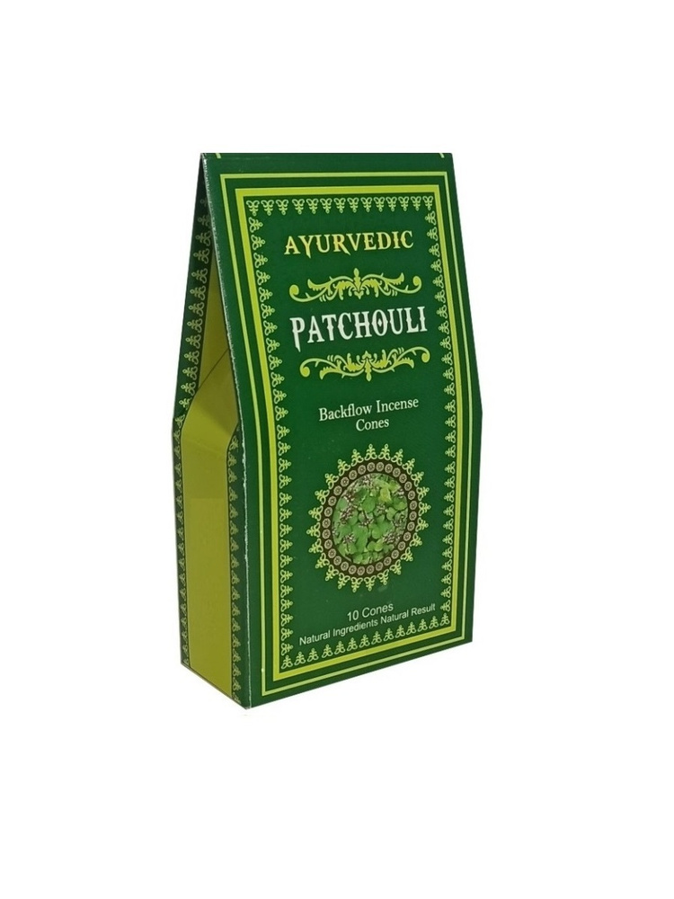 Ayurvedic Пачули - 10 шт, ароматические благовония, пуля, стелющийся дым, Patchouli - Аюрведик  #1