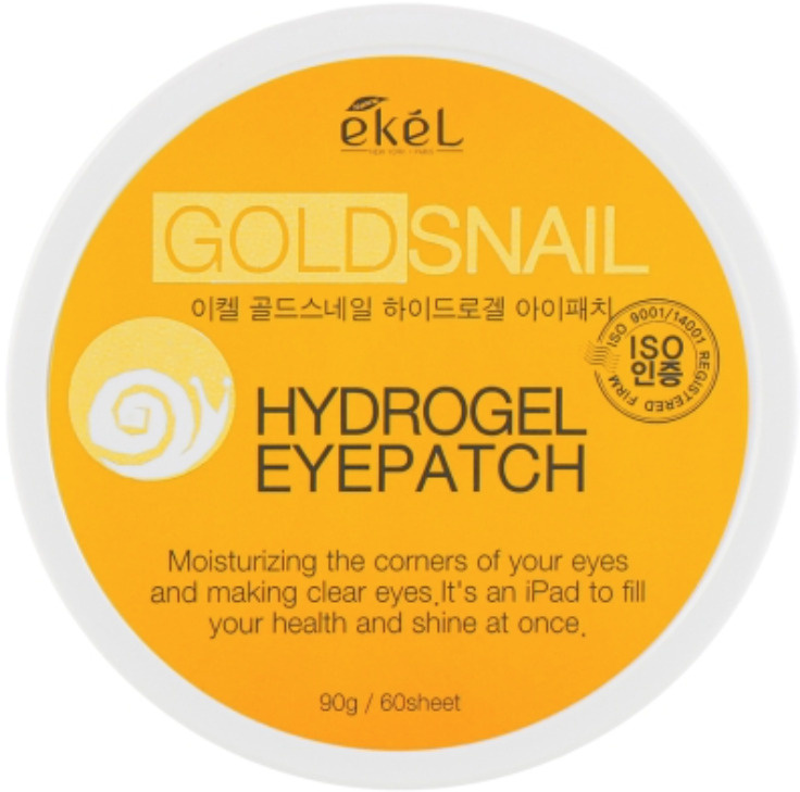 Ekel Hydrogel Eye Patch Gold Snail Восстанавливающие гидрогелевые патчи под глаза с муцином улитки и #1